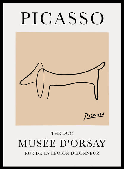 The Dog Line Drawing by Pablo Picasso Print