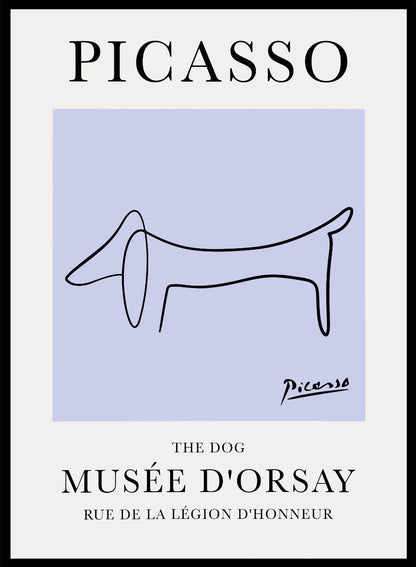 The Dog Line Drawing by Pablo Picasso Print