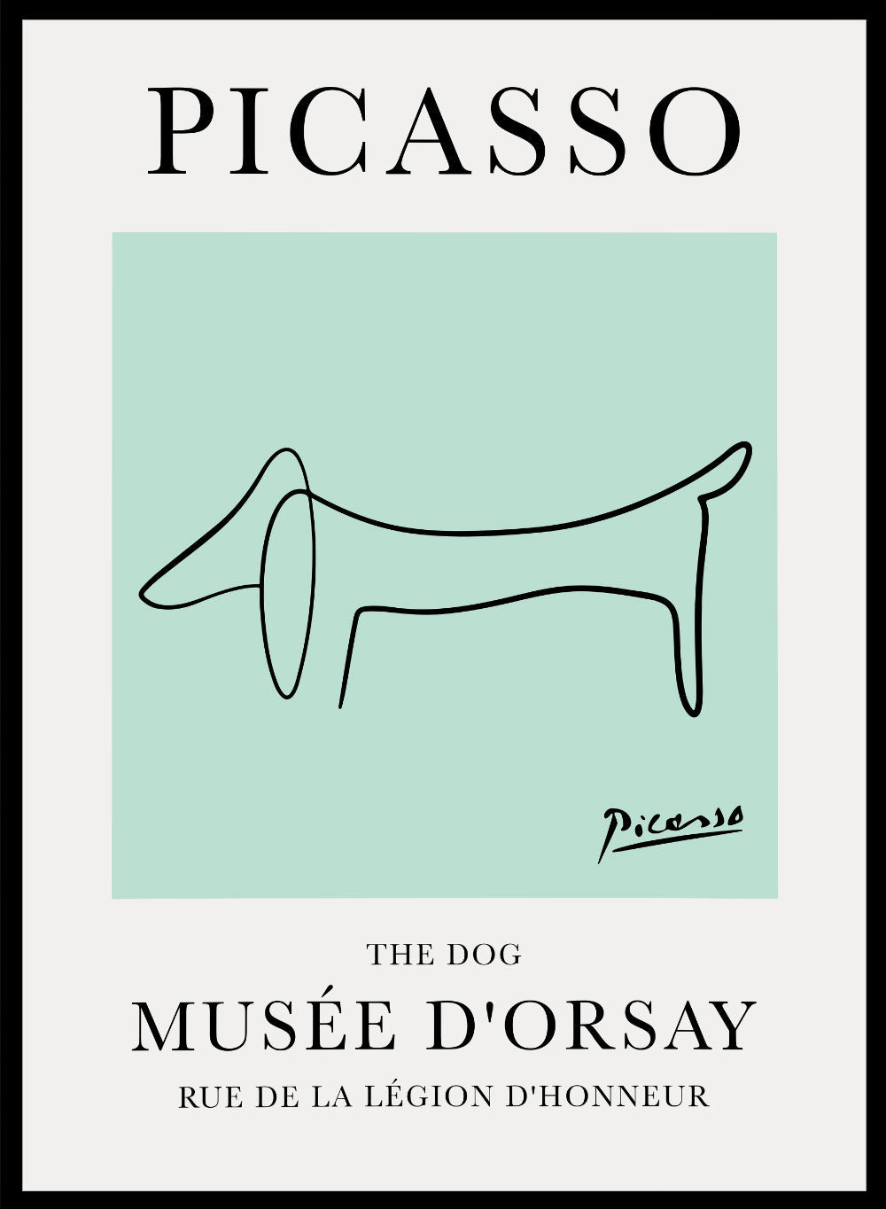 The Dog Line Drawing by Pablo Picasso Print