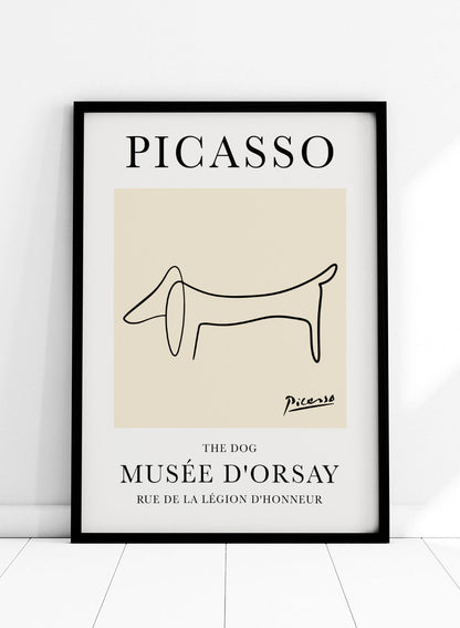 The Dog Line Drawing by Pablo Picasso Print