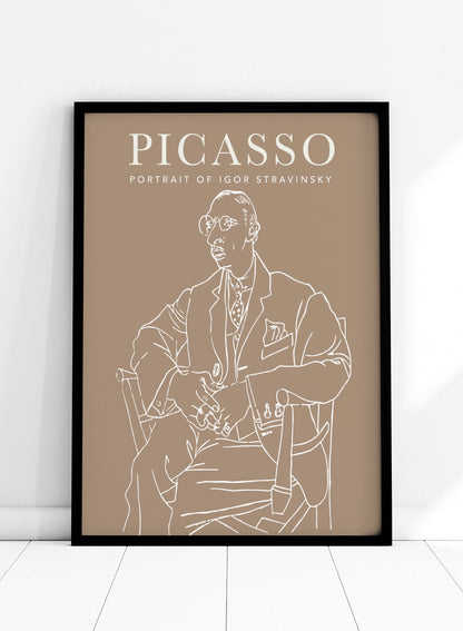 Portrait of Igor Stravinsky 1920 by Pablo Picasso Print