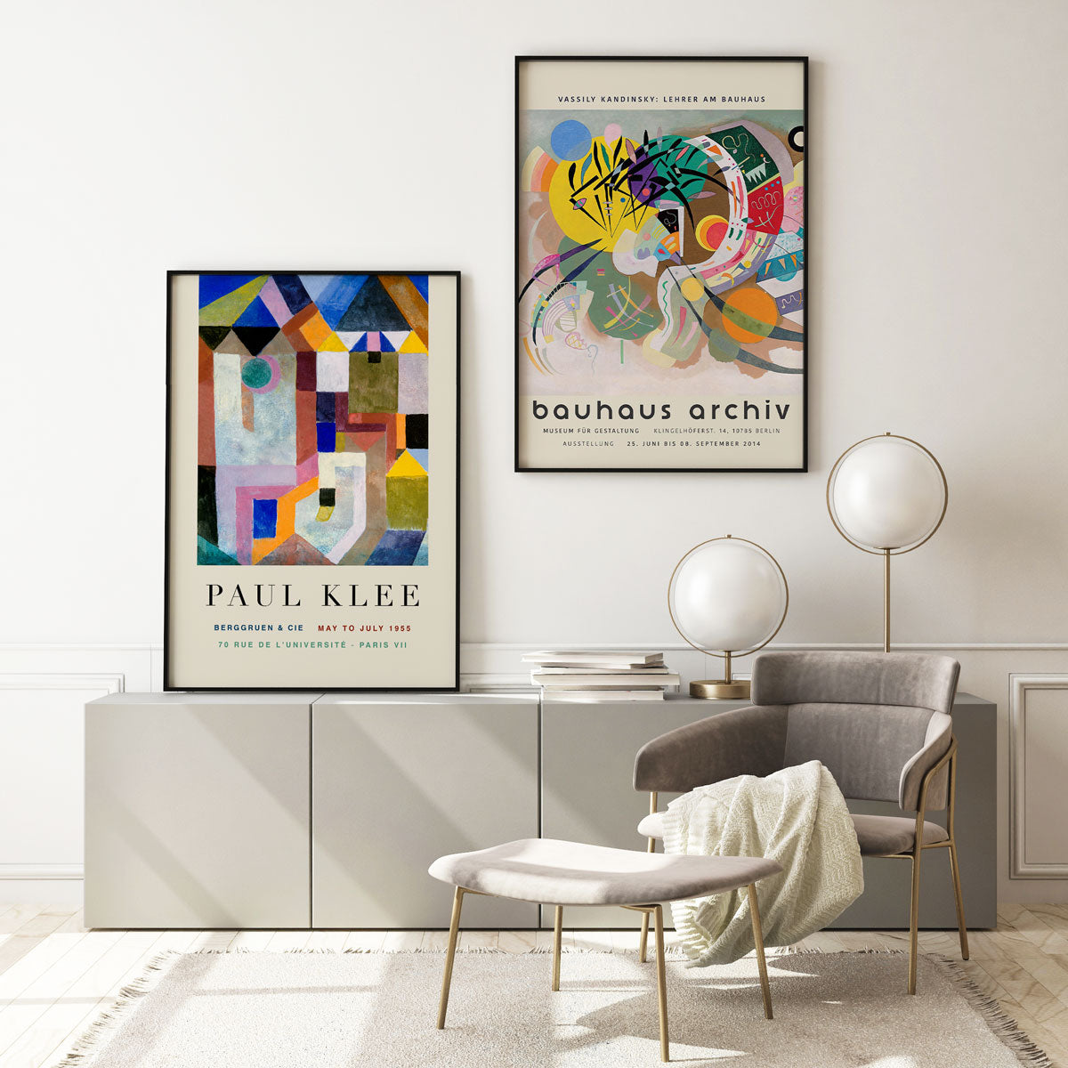 Kandinsky & Klee Art Exhibition Set of 2