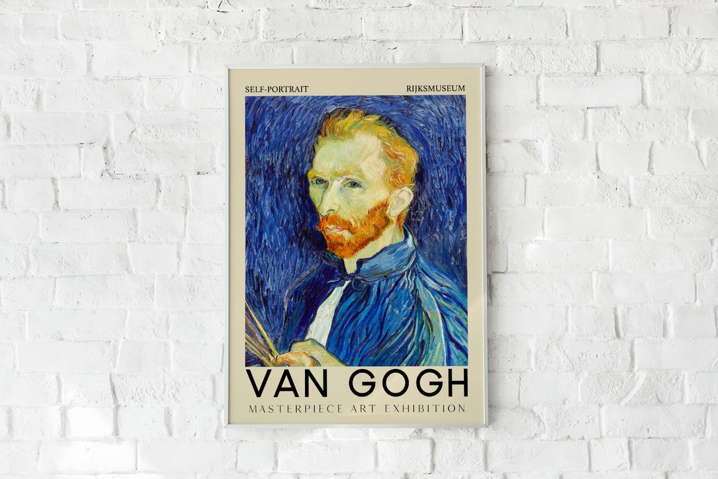 Self-Portrait Blue Art Print by Van Gogh