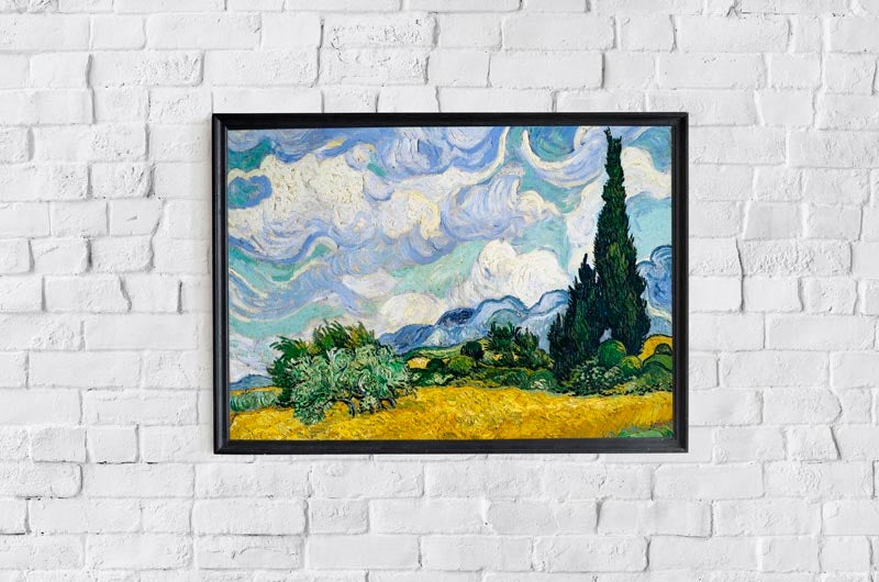 Wheat Field with Cypresses by Van Gogh