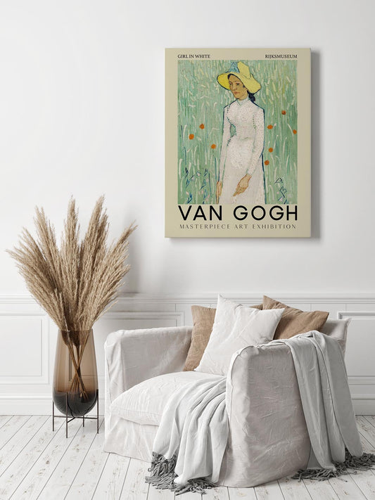 Girl in White Art Poster by Van Gogh