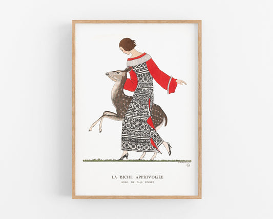 Vintage French Christmas Decor - 1920's Fashion Plate - The Tame Doe