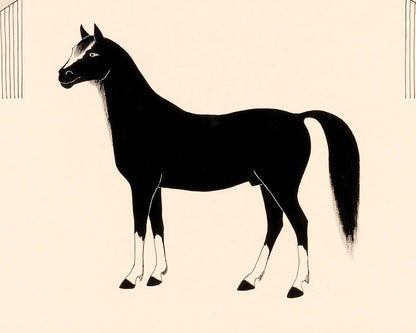 Vintage Southwest style horse | Awa Tsireh art print | Native American wall art | Eco-friendly gift