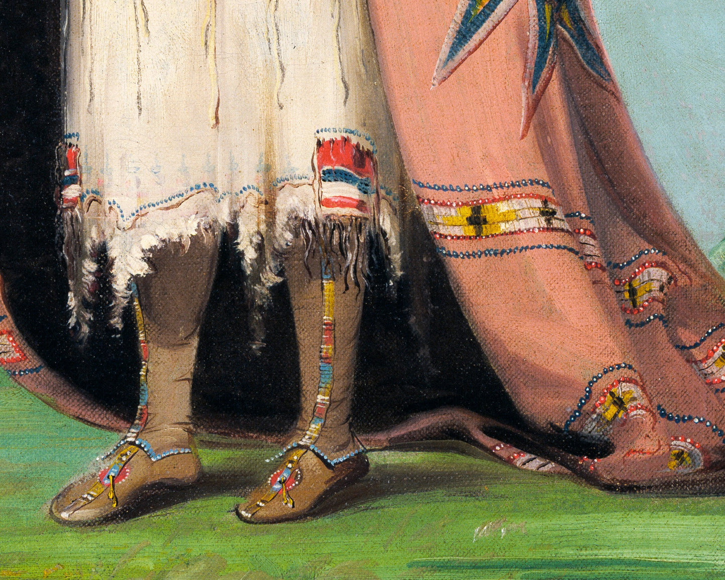 Portrait of a girl | Native American dress |  George Catlin | Vintage Native American wall art | Indigenous people | American Indian Fashion