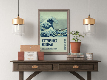 Katsushika Hokusai The Great Wave, Exhibition Poster, Japanese Poster, Japanese Art, Wall Art Decor