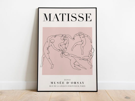 Henri Matisse - Dance, Exhibition Vintage Line Art Poster, Minimalist Line Drawing Wall Art, Ideal Home Decor or Gift Print