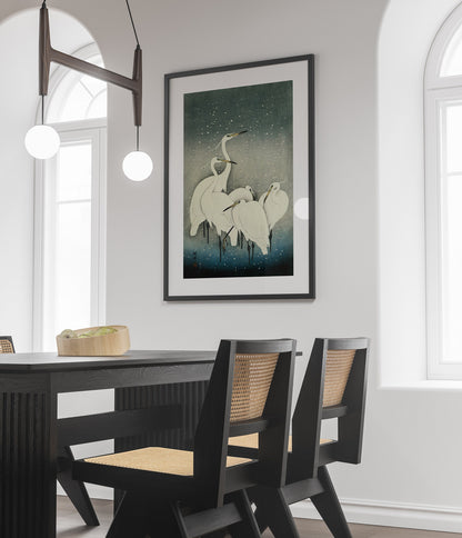Ohara Koson - Group of Egrets Japanese Art Print Home Décor Wall Art